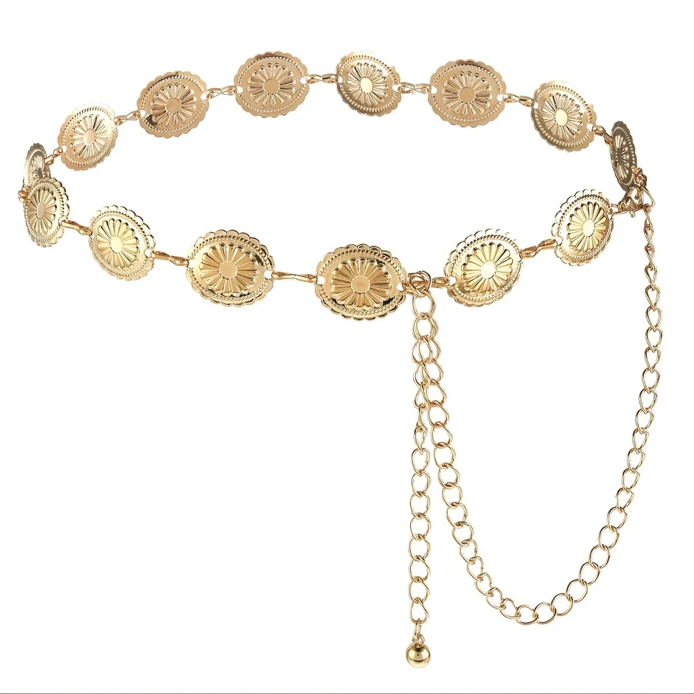 Ceinture Bohème Vintage MOFOROCO Femme - Ajustable Chaîne Métal Franges