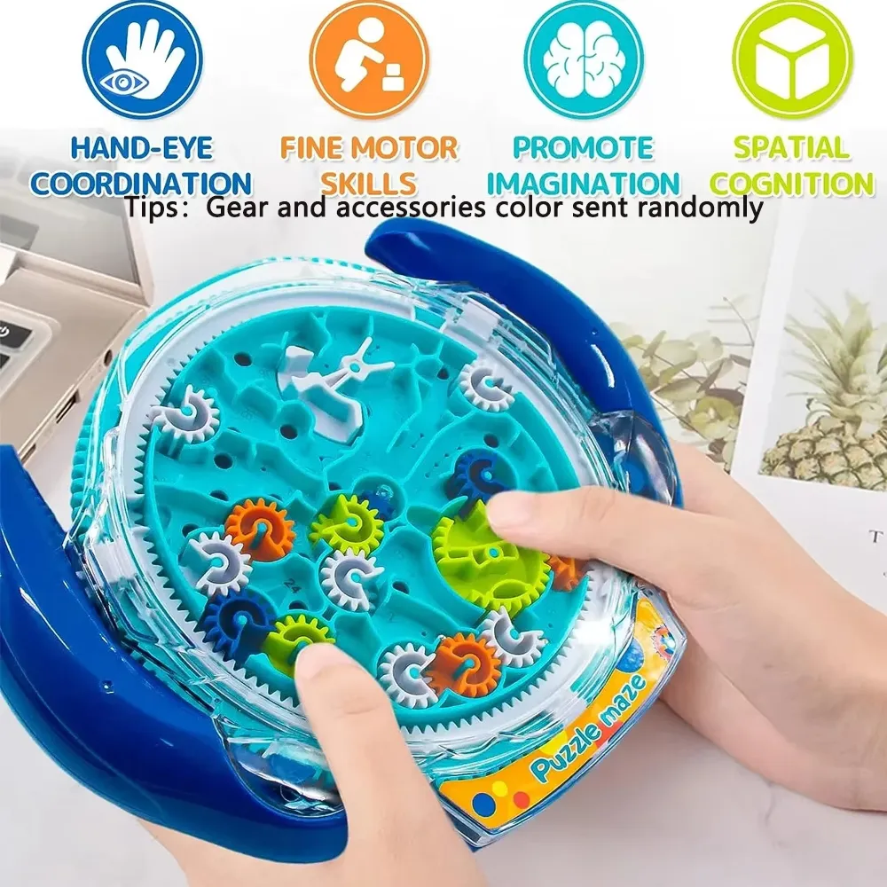 3D Puzzle créatif labyrinthe magique Transparent Puzzle Cube de vitesse boule roulante magique ovni labyrinthe jouets pour enfants jouets anti-Stress