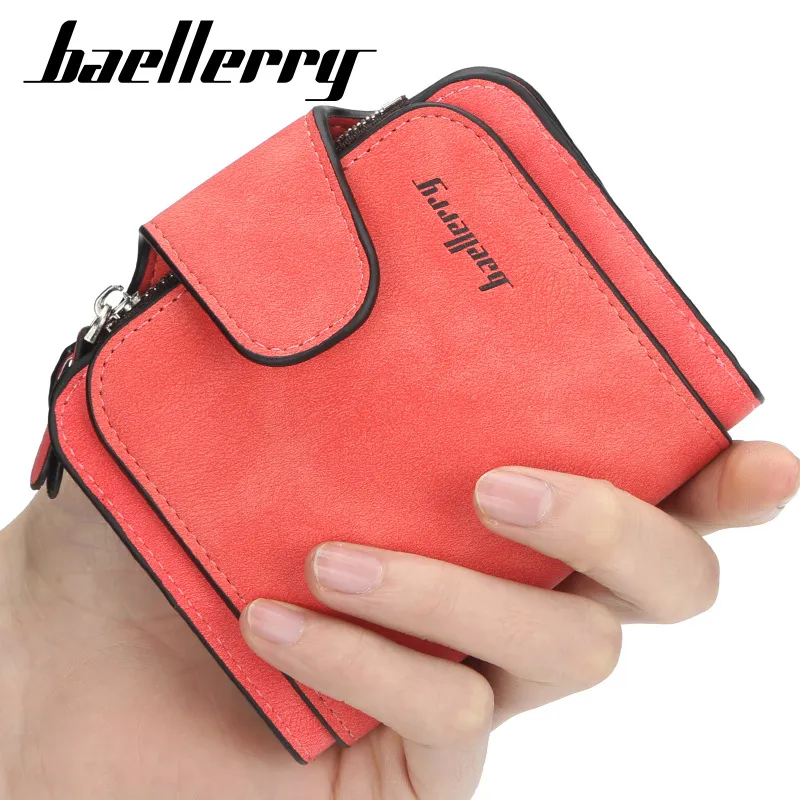 Portefeuille femme Baellerry mode court multi-cartes porte-monnaie PU