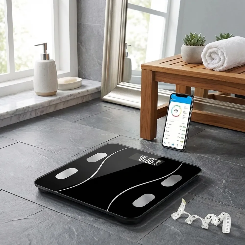 Balance connectée Bluetooth rechargeable pour la composition corporell