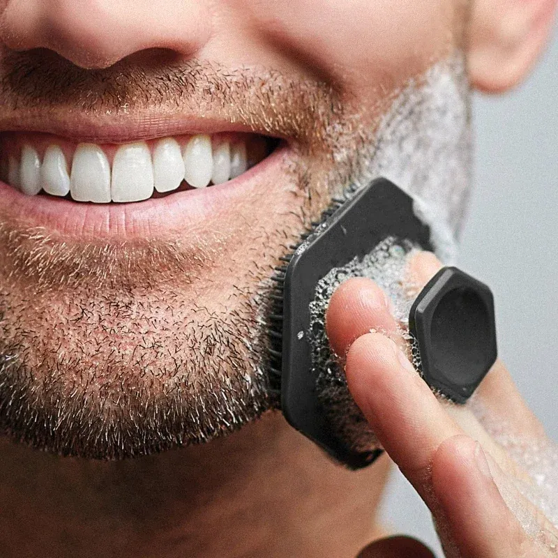 Brosse de nettoyage du visage pour hommes, épurateur Miniature en Sili