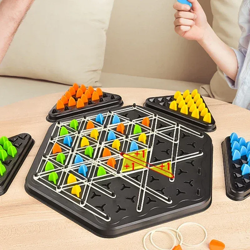 Chaîne Triangle échecs enfants Puzzle jeu de société réflexion logique formation éducatif interactif jouet bataille ensemble pour cadeau de fête de famille