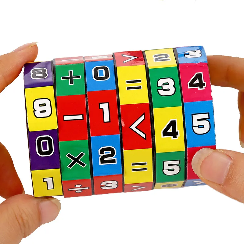 Cylindre magique Montessori, chiffres mathématiques, Cube, jouet arithmétique, jeu de comptage mathématique, Puzzle pour enfants, apprentissage éducatif