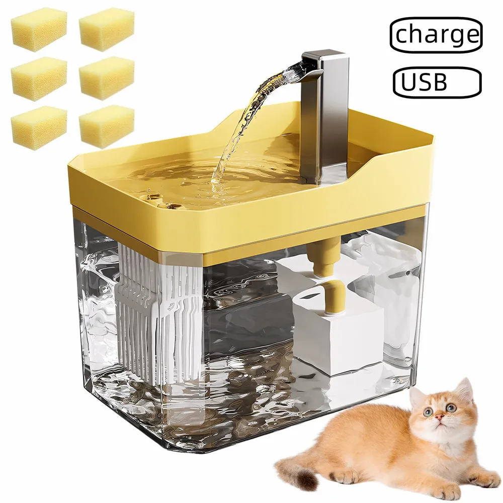 Fontaine à eau pour chat, filtre automatique, abreuvoir Transparent, U