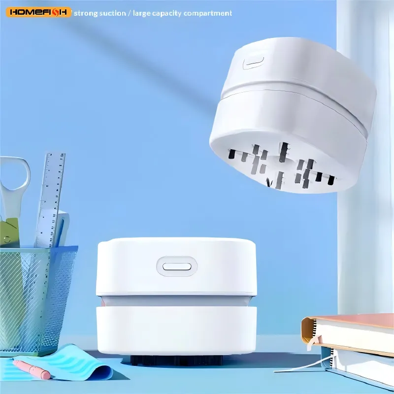 HOMEFISH 2025 aspirateur de bureau à main haute aspiration Portable voiture crayon nettoyeur pour les étudiants nouveau modèle