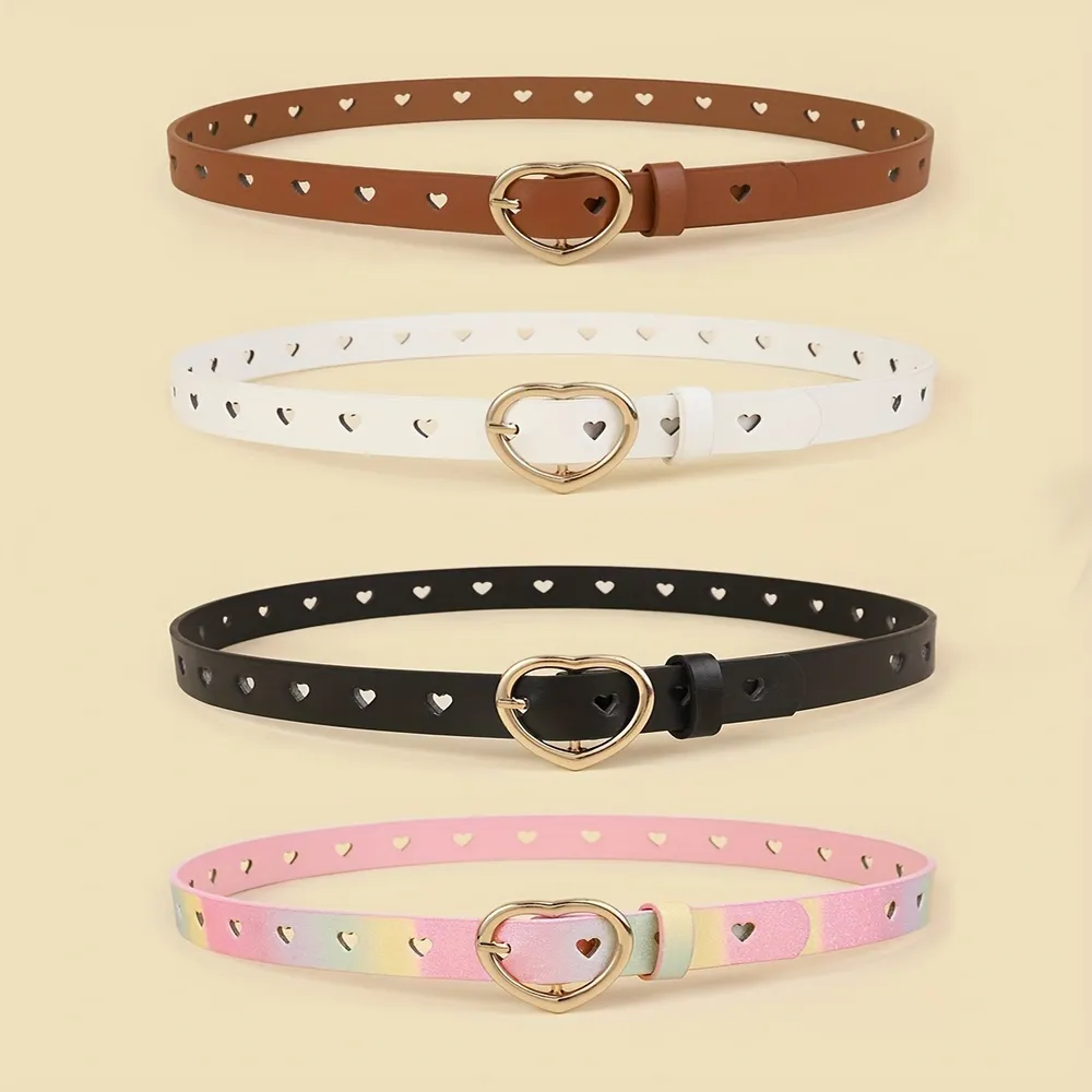Ceinture femme coeur pêche boucle épingle mode PU premium