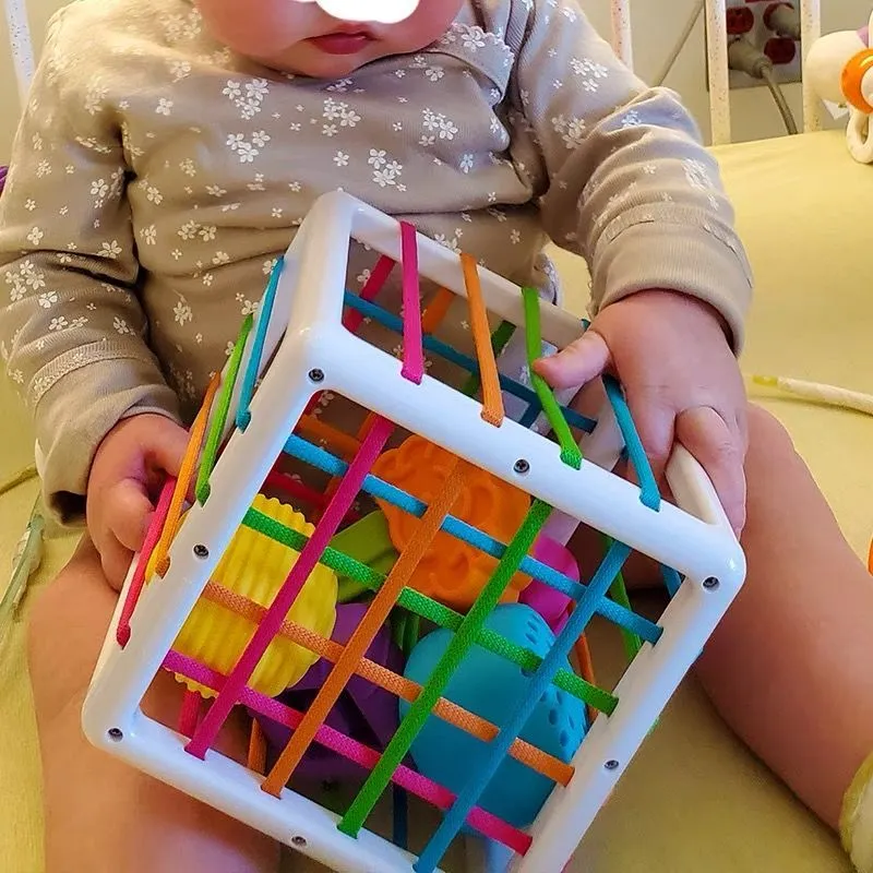 Jouets Montessori pour enfants de 0 à 12 mois, éducation précoce, césarienne arc-en-ciel, éclairage et préhension, formation sensorielle, jouets pour bébés en plastique