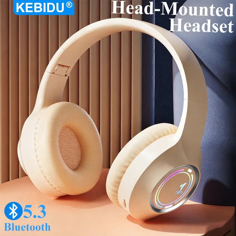 Casque gaming Bluetooth KEBIDU – RGB, son HiFi