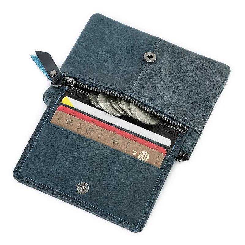 Portefeuille cuir vache homme femme porte-cartes monnaie mince