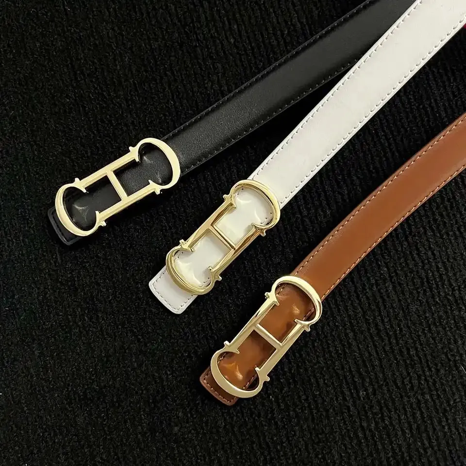 Ceinture femme 25mm boucle doré lettre élégante mode quotidienne