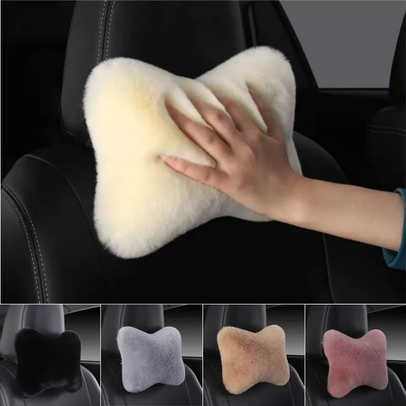 Oreiller Lombaire de Voiture en Peluche de Lapin, Coussin de Confort p