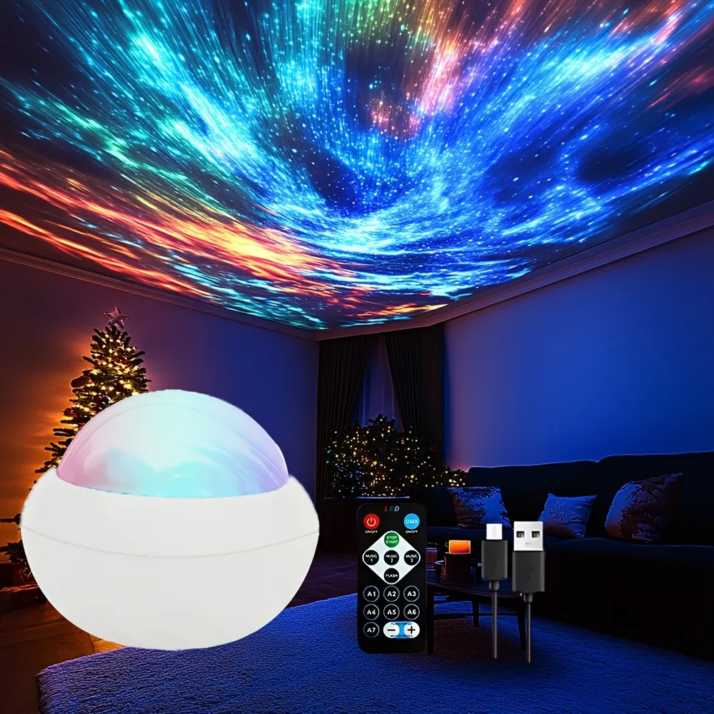 Projecteur d'étoiles veilleuse, lampe galaxie alimentée par USB avec o