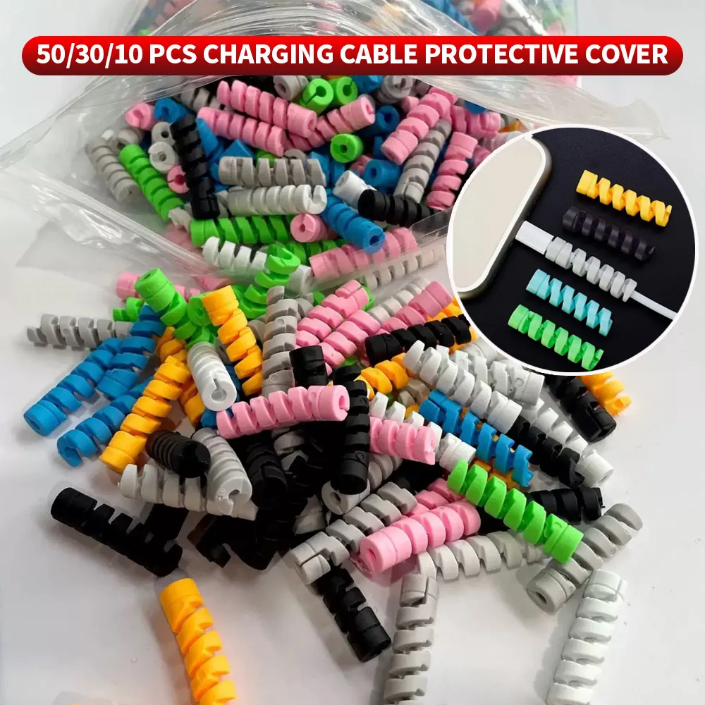 Protection spirale silicone pour câbles USB