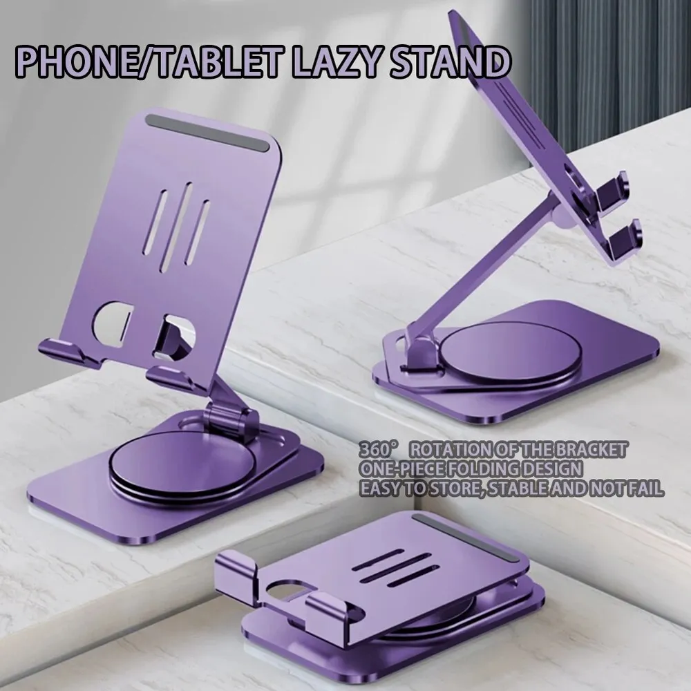 Support téléphone et tablette métal rotatif 360°