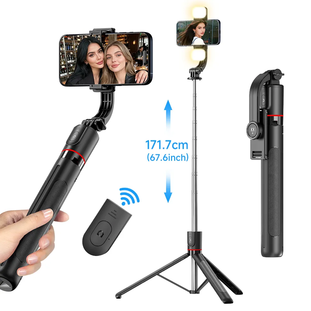 Trépied Perche à Selfie Compact Bluetooth 68″