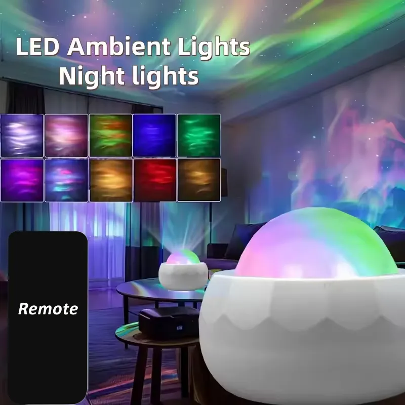 Veilleuses de Projection RGB Aurora, projecteur de lumière du nord éto